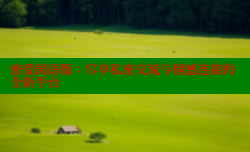 密爱国语版:尽享私密交流与情感连接的全新平台