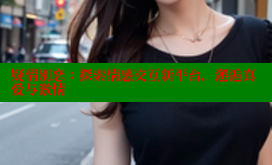疑情别恋:探索情感交互新平台,邂逅真爱与激情